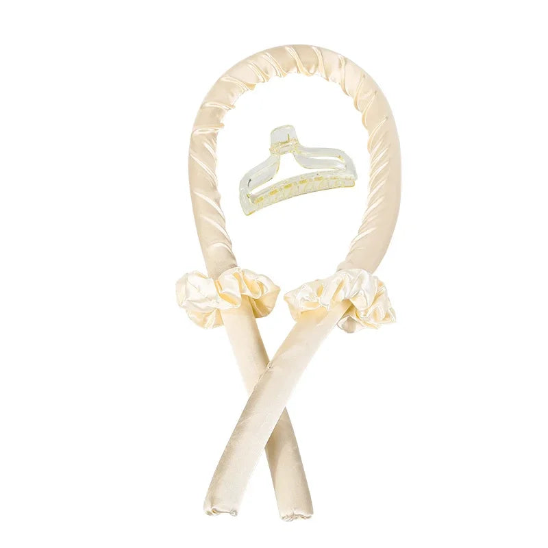 Heatless Curling Rod Headband No Heat Silk Curls Ribbon Hair Rollers Sleeping Soft Headband Lazy Hair Curlers Hair Styling Tools Quick Pick Grocers